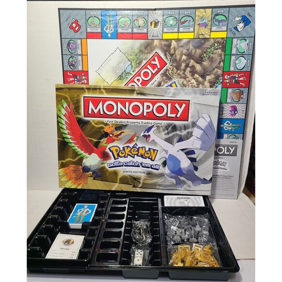 Pokémon Monopoly Johto Edition Complete Board Game RESEALED boardgame - Picture 3 of 7